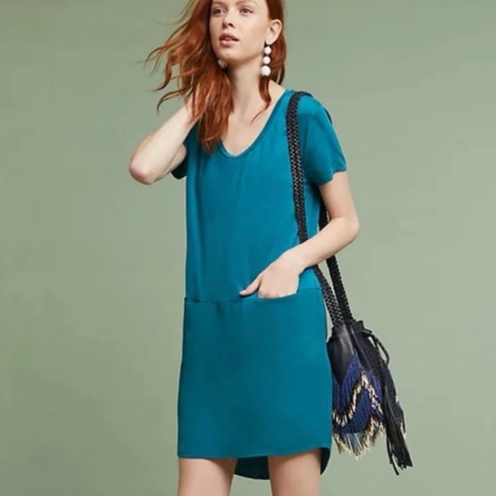 Dolan Teal Short Sleeve Dress